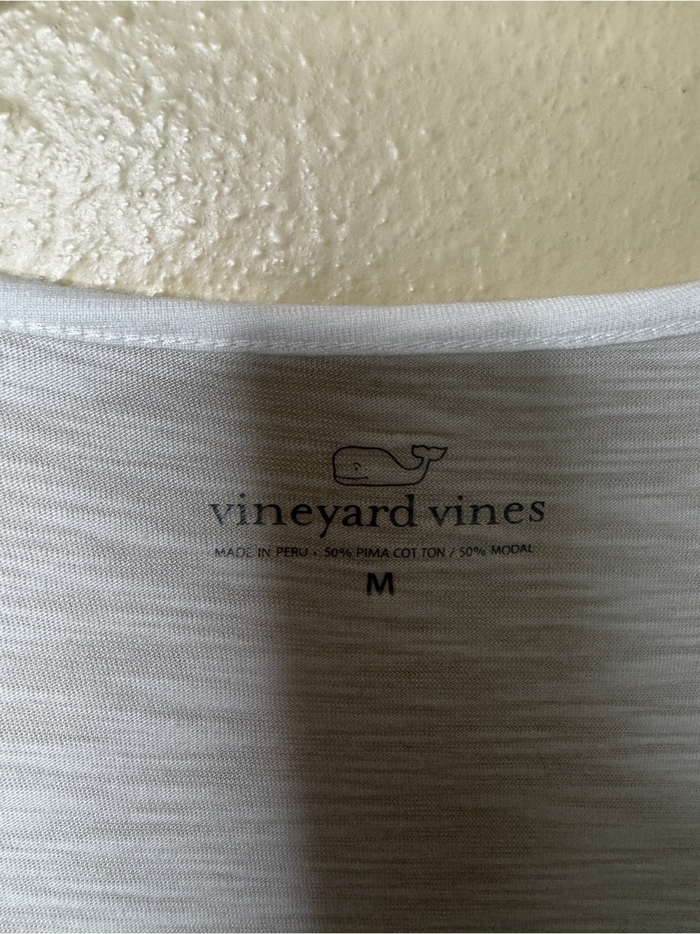 Vineyard Vines Henley Men’s Medium White Long Sleeve Cotton Blend Preppy Casual - Picture 3 of 7